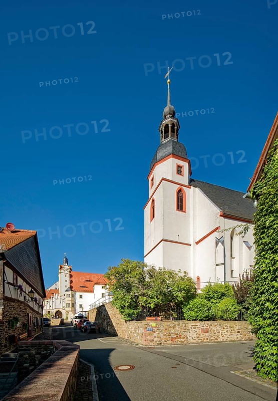 Town church St. Ägidien also St. Egidien, behind the castle Colditz, Colditz, Saxony, Germany, Europe