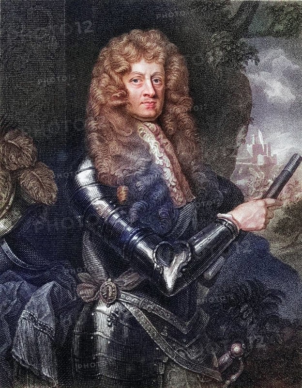James Butler 12th Earl & 1st Duke of Ormonde, 1610-1688, Irish statesman and soldier From the book Lodges British Portraits, 1823, Historic, digitally restored reproduction from a 19th century original, Record date not stated