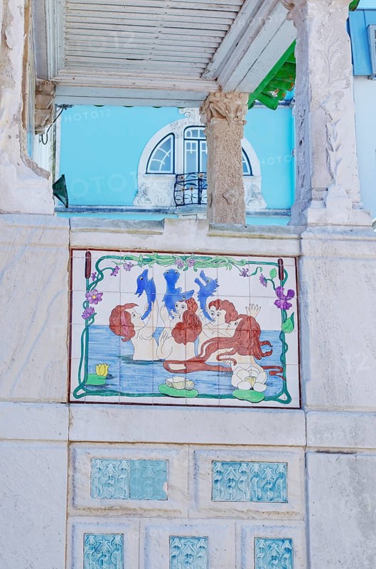 Painting on a wall, Aveiro, Portugal, Europe