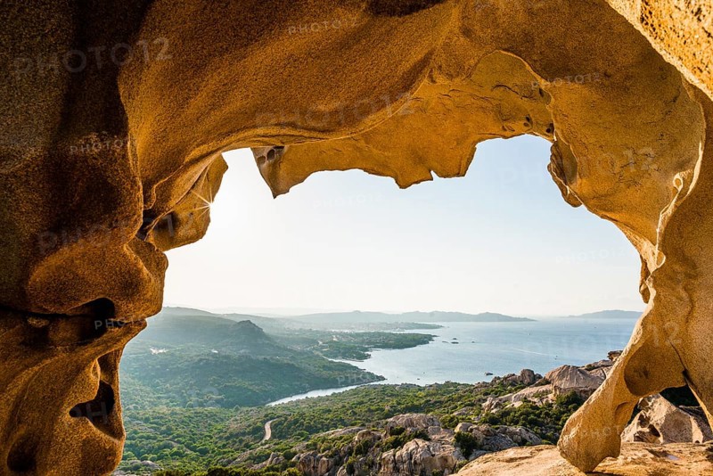 Bizarre granite rocks, Roccia dell Orso, sunset, Capo d'Orso, Palau, Costa Smeralda, Sardinia, Italy, Oceania