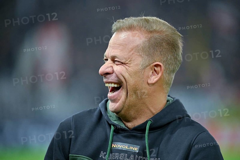 Coach Markus Anfang 1. FC Kaiserslautern FCK Portrait laughs, MHPArena, MHP Arena Stuttgart, Baden-Württemberg, Germany, Europe