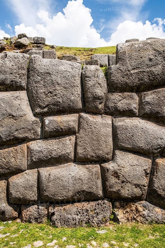 Megalithic walls of Sacsayhuaman, Sacsayhuaman, Cusco, Peru, South America