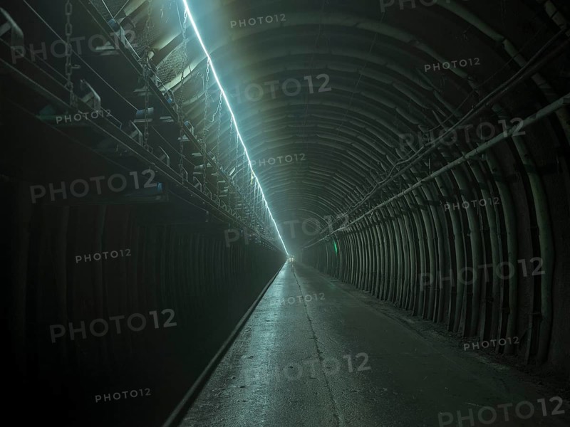 Tunnel section in construction lot H41 in the Sill Gorge, Brenner Base Tunnel, Tyrol, Austria, Europe