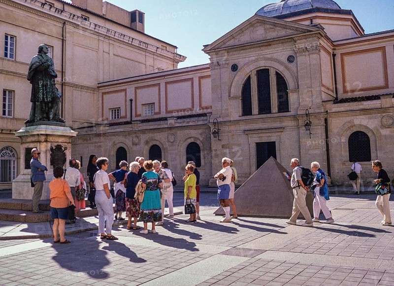 Swan Hellenic tour group visiting the Foch Museum, Palais Fesch, Ajaccio, Corsica, France, 1998, Europe