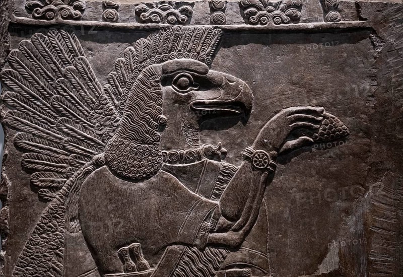 Assyrian god, Assyrian relief from Nimrud, today Iraq, British Museum, London, London region, England, Great Britain