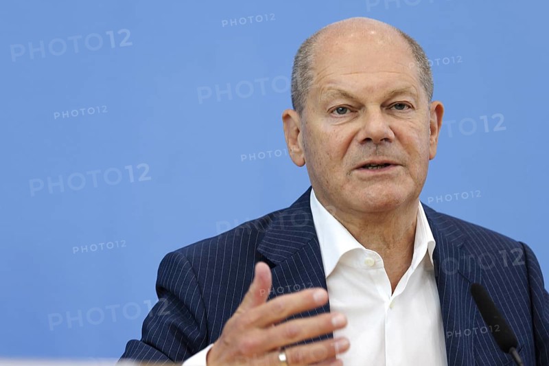 Olaf Scholz (SPD), Federal Chancellor, on his way to the Federal Press Conference, bpk, Federal Press Conference, Berlin, 24 July 2024