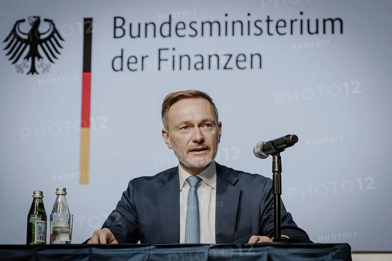 Christian Lindner (FDP), Federal Minister of Finance, photographed during the press conference on tax estimation at the joint annual meeting of the IMF and World Bank and the G7, G20 FMNBG, IMFC, in Washington, 24 October 2024. photographed on behalf of the Federal Ministry of Finance