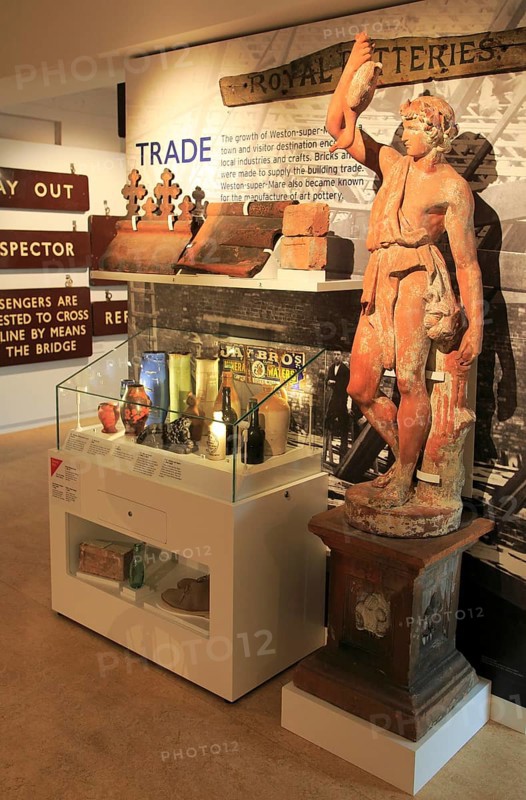 Royal Potteries display, Weston-super-Mare museum, Somerset, England, UK