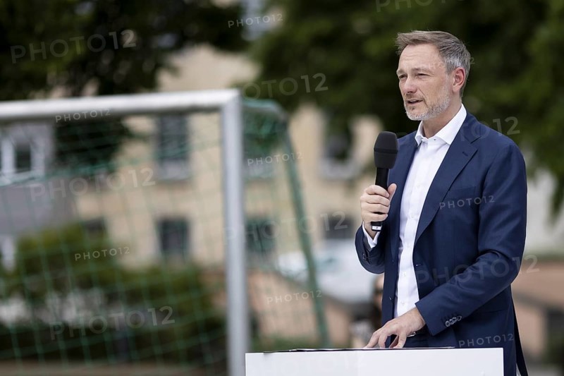 Christian Lindner (FDP), Federal Minister of Finance, photographed during the presentation of the UEFA European Football Championship 2024 coin and stamp at the Federal Ministry of Finance in Berlin, 21.05.2024. Photographed on behalf of the Federal Ministry of Finance