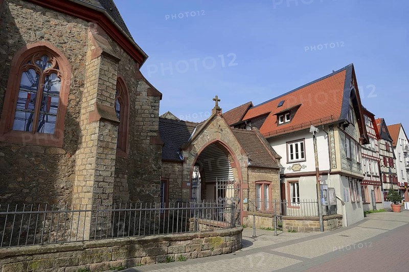 St Joseph's Hospital Church and House, Bensheim, Hessische Bergstrasse, Hesse, Germany, Europe