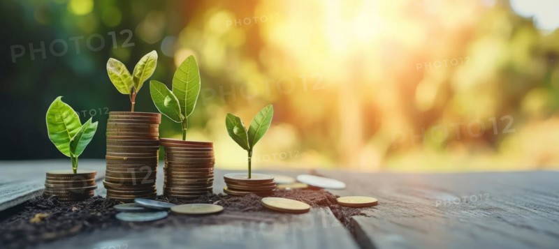 Concept of economy financial, investment business growth and ability to save money for prosperity, AI generated