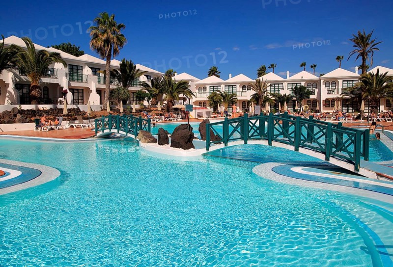 Swimming pool at H10 Ocean Suites hotel in Corralejo, Fuerteventura, Canary Islands, Spain, Europe