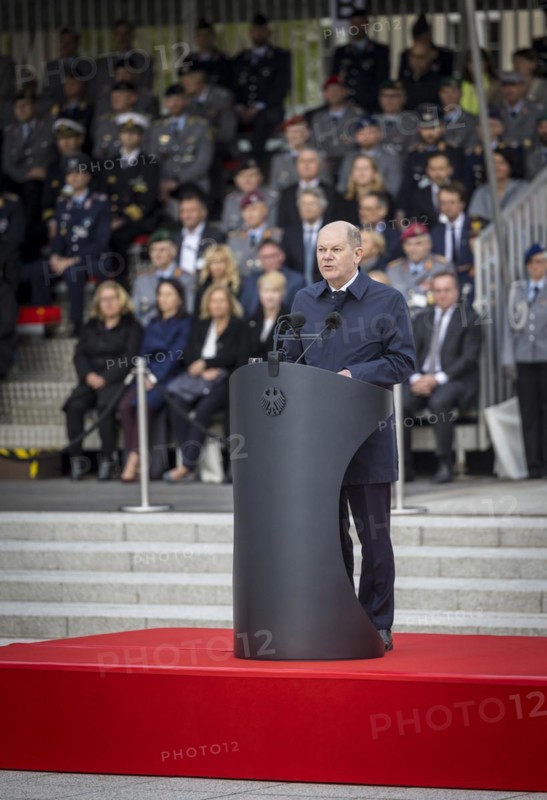 Olaf Scholz (SPD), Federal Chancellor, during the appreciation of the Mali missions, closing address at the Federal Ministry of Defence