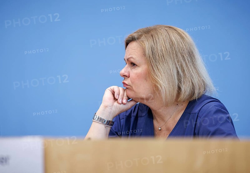 Nancy Faeser, Federal Minister of the Interior and Home Affairs, recorded during the Federal Press Conference on the presentation of the 2023 Report on the Protection of the Constitution, in Berlin, 18 June 2024