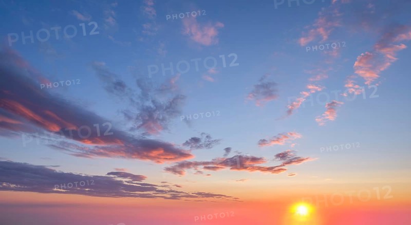 Beautiful dramatic scenic sunset sky background