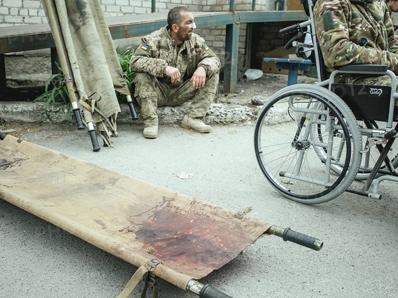 Evacuation of seriously injured soldiers, undisclosed location, Donbass frontline, Ukraine, 2024, Europe