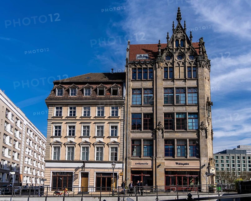 Historic architecture on Kupfergraben in Berlin Mitte, Germany, Europe