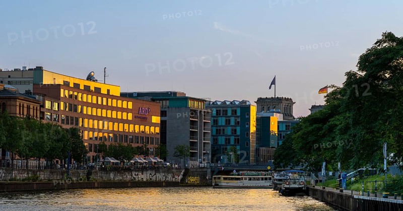 The ARD capital city office on the banks of the Spree in Berlin's government district, Berlin, Germany, Europe