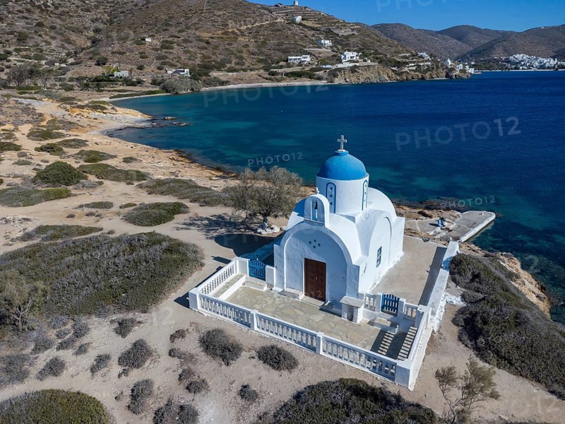 Chapel of St Panteleimon, Katapola, Amorgos, Cyclades, Greece, Europe
