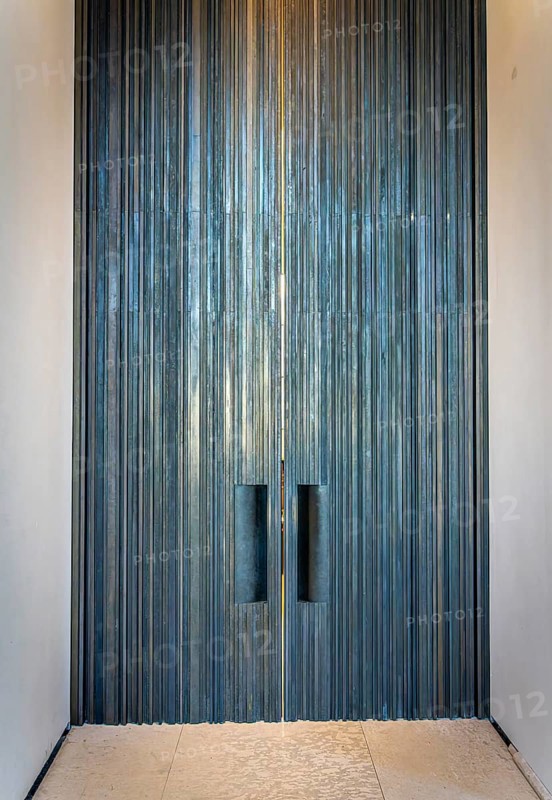 Modern gate at St Hedwig's Cathedral, Catholic Episcopal Church, Bebelplatz Berlin, Germany, Europe