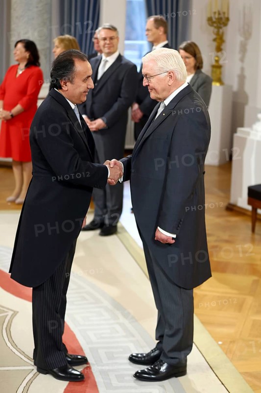 Imomudin Sattorov Tajikistan is received by Frank-Walter Steinmeier (President of the Federal Republic of Germany) in front of the Federal President's New Year's Reception at Bellevue Palace, Berlin 14 January 2025