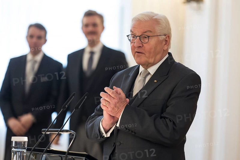 Frank-Walter Steinmeier (President of the Federal Republic of Germany) speaks at the Federal President's New Year's Reception at Bellevue Palace, Berlin 14 January 2025