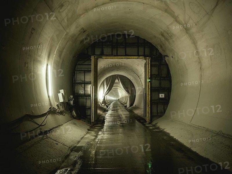 Completed tunnel section in construction lot H41, Brenner Base Tunnel, Zenzendorf, Tyrol, Austria, Europe