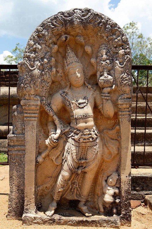 Oldest figure in the holy city of Anuradhapura, North Central Province, Sri Lanka, Asia
