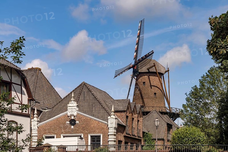 The town windmill in Kalkar, Lower Rhine, North Rhine-Westphalia, Germany, Europe