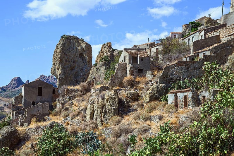 Ghost Town, Pentedattilo Village, Calabria, Italy, Europe