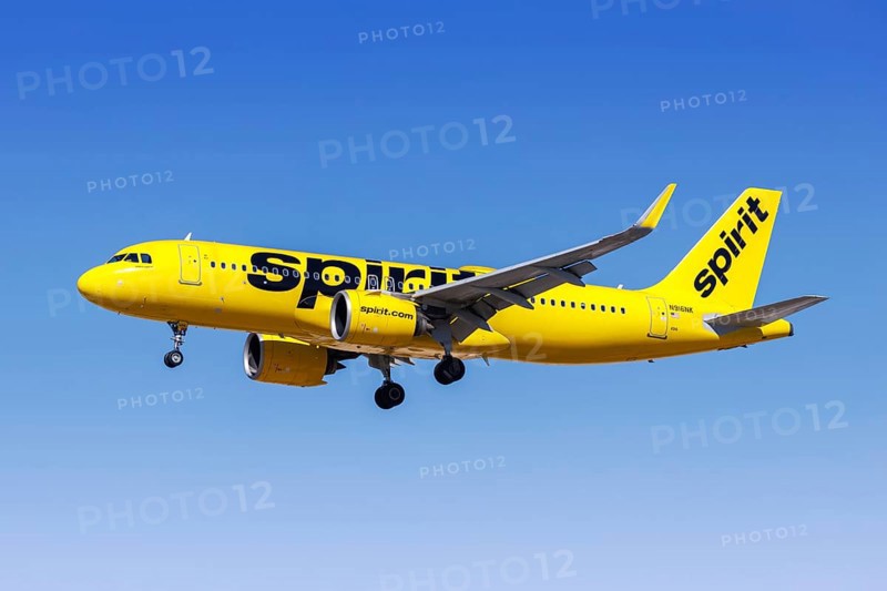 An Airbus A320neo aircraft of Spirit Airlines with the registration number N916NK at Las Vegas Airport, USA, North America