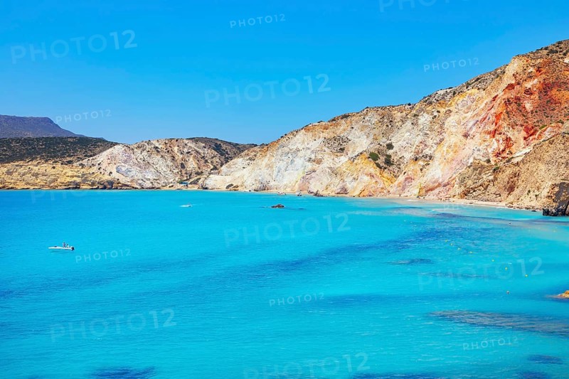 Fyriplaka beach, Milos Island, Cyclades Islands, Greece, Europe