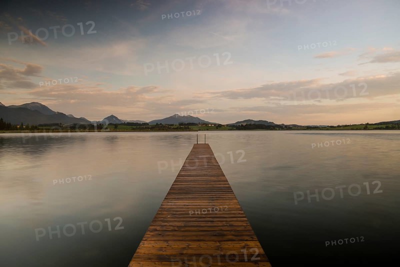 Hopfensee, near Fuessen, Ostallgaeu, Bavaria, Germany, Europe