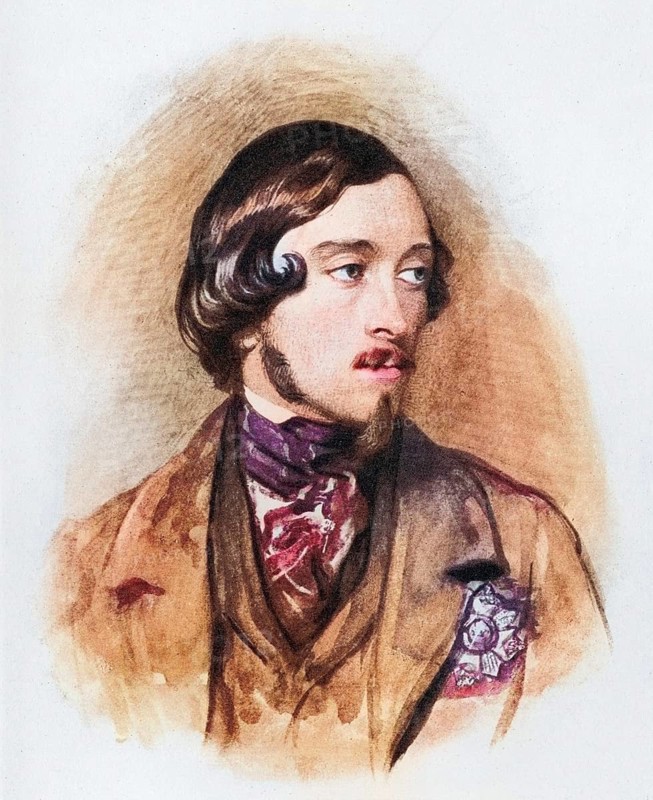 Prince Ernst, later Duke of Saxe-Coburg-Gotha, 1818-1893, brother of Prince Albert, Historical, digitally restored reproduction from a 19th century original, Record date not stated