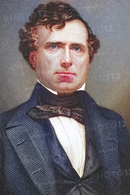 Franklin Pierce, 1804, 1869, 14th President of the United States 1853, 57, Illustration from Gallery of Historical Portraits, published around 1880, Historical, digitally restored reproduction from a 19th century original, Record date not stated