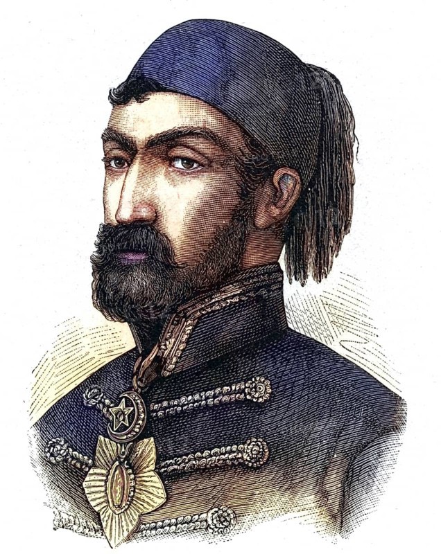 Omar Pasha (born Michael Latas 1806-1871), Croatian-born Ottoman general, commander of the Turkish forces in the Crimean War (Russo-Turkish War) 1853-1856, Historical, digitally restored reproduction from a 19th century original, Record date not stated