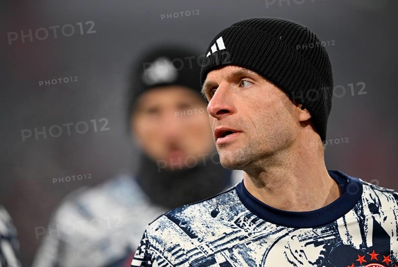 Warm-up training Thomas Müller FC Bayern Munich FCB (25), Portrait, Allianz Arena, Munich, Bavaria, Germany, Europe
