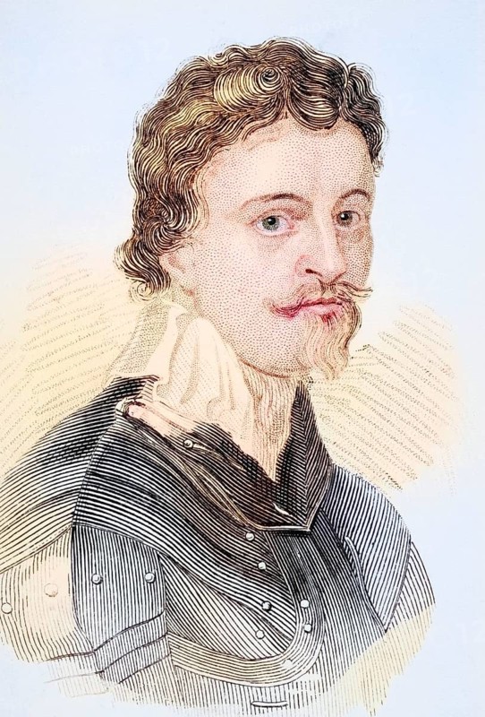 Sir Thomas Wentworth 1st Earl of Strafford, 1593-1641, Baron of Raby alias Sir Thomas Wentworth Baron of Newmarch and Oversley, Illustration from Old England's Worthies, published around 1880, Historical, digitally restored reproduction from a 19th century original, Record date not stated