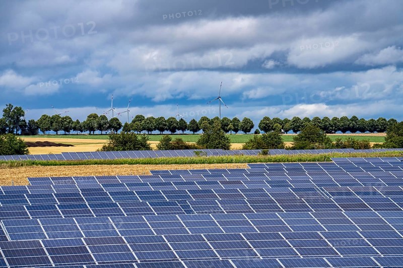 Solar park near Morschheim, part of the municipality of Kirchheimbolanden, Rhineland-Palatinate, Germany, Europe