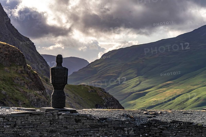 Slate sculpture of Honister Slate Mine and the Honister Pass in the Lake District, England, Great Britain