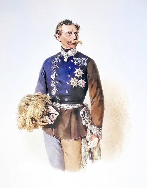 Franz Edler von Hauslab, from 1850: Franz Ritter von Hauslab (born 1 February 1798 in Vienna, died 11 February 1883 in Vienna) was an old Austrian general and cartographer, Historical, digitally restored reproduction from a 19th century original, Record date not stated