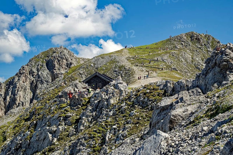 View of the Hafelekar of the Innsbruck North Chain of the Alps, Alpine landscape, Innsbruck, Tyrol, Austria, Europe