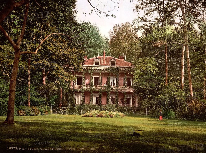 The cottage that the Emperor lived in, Vichy, Auvergne-Rhône-Alpes, France, ca 1890, Historical, digitally restored reproduction from a 19th century original, Record date not stated, Europe