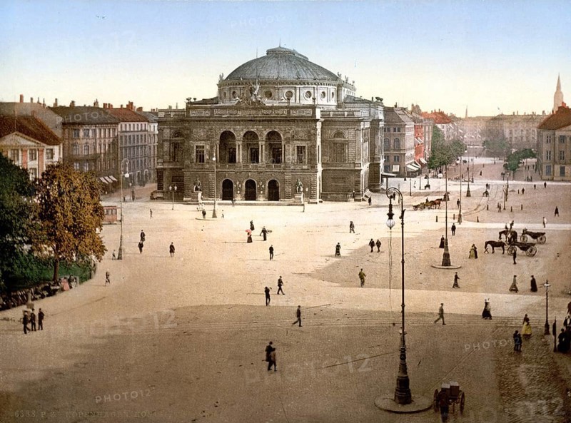 Royal Theatre, Copenhagen, Denmark, ca 1895, Historical, digitally restored reproduction from a 19th century original, Record date not stated, Europe