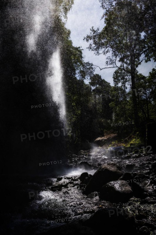 Tiu Kelep waterfall in backlight, nature, landscape, flowing, river, fresh, clear, clean, environment, rainforest, jungle, green, ecological, exotic, water, freshness, flora, botany, jungle, forest, peace, relaxation, wellness, landscape idyll, beautiful, natural spectacle, paradise, threatened, endangered, paradisiacal, hiking, trekking, tropical forest, rainy season, travel, tourism, water, tropical, tropics, Asian, natural landscape, untouched, holiday, pristine, long-distance travel, Lombok, Indonesia, Asia