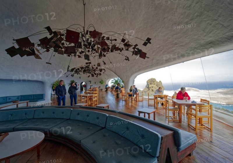 Mirador del Río viewpoint designed by the artist César Manrique, interior view, Lanzarote, Canary Islands, Canary Islands, Spain, Europe