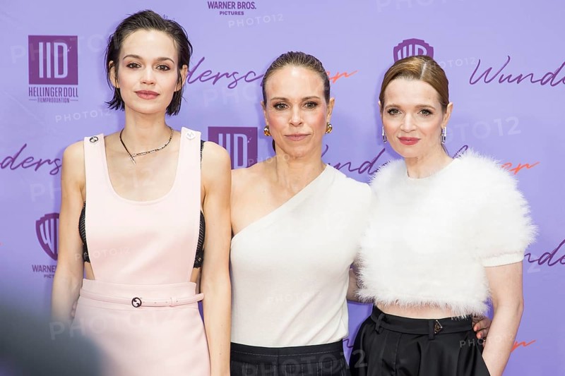 Emilia Schüle (actress), Anneke Kim Sarnau (actress) and Karoline Herfurth (actress and director) at the premiere of the film Wunderschöner at Berlin's Zoo Palast on 4 February 2025