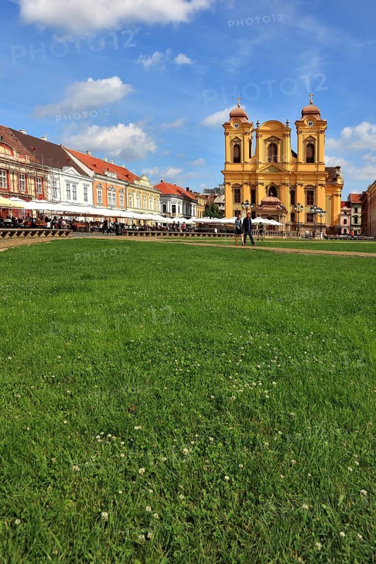 Banat, Timisoara, Timisoara, Old Town, Catholic Cathedral at Piata Unirii, Unification Square, Cathedral Square, Romania, Europe