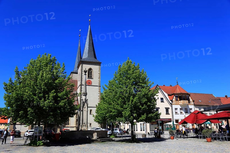 Catholic parish church of St Kilian, Kolonat and Totnan, Hassfurt, Hassfurt, Hassberge district, Lower Franconia, Bavaria, Germany, Europe