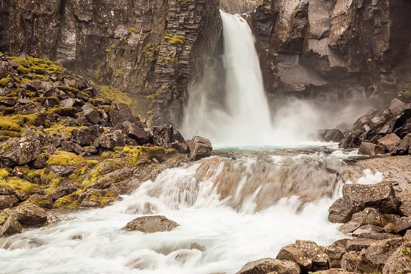 Folaldafoss Waterfall, Berufkordur, Eastfjords, East Region Austurland, Iceland, Europe